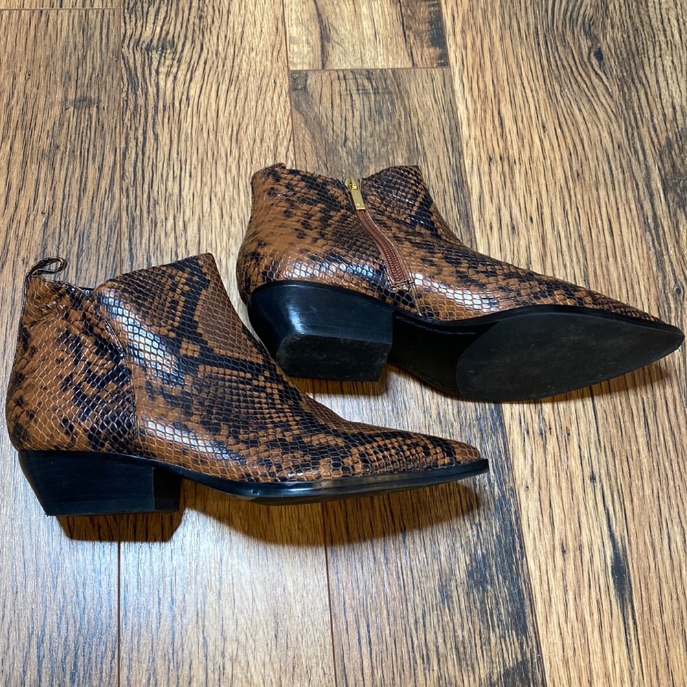 Marc Fisher Snakeskin Ankle Booties size 9